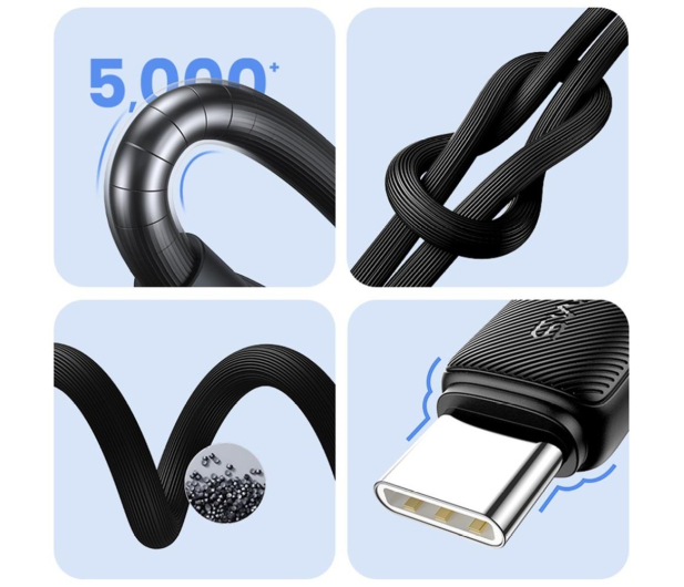 USAMS Kabel KY Series US-SJ696 60W USB-C do USB-C 2m biały - 1569045 - zdjęcie 4